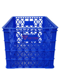 thùng nhựa rỗng hs022 có 8 bánh xe _tay cầm