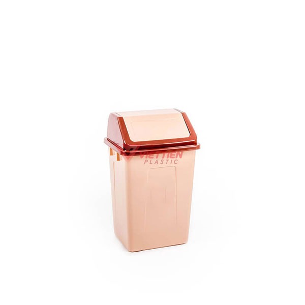 Thùng rác nắp lật 22 lít màu hồng