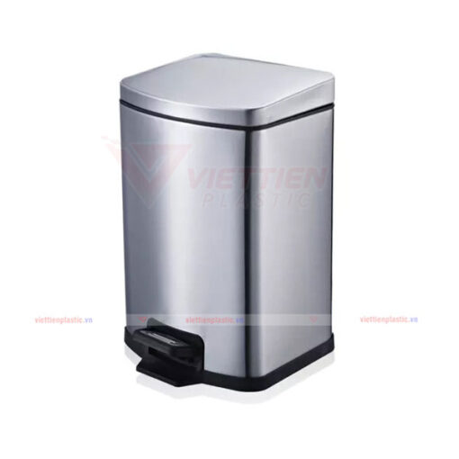 thung rac inox dap chan 15 lit