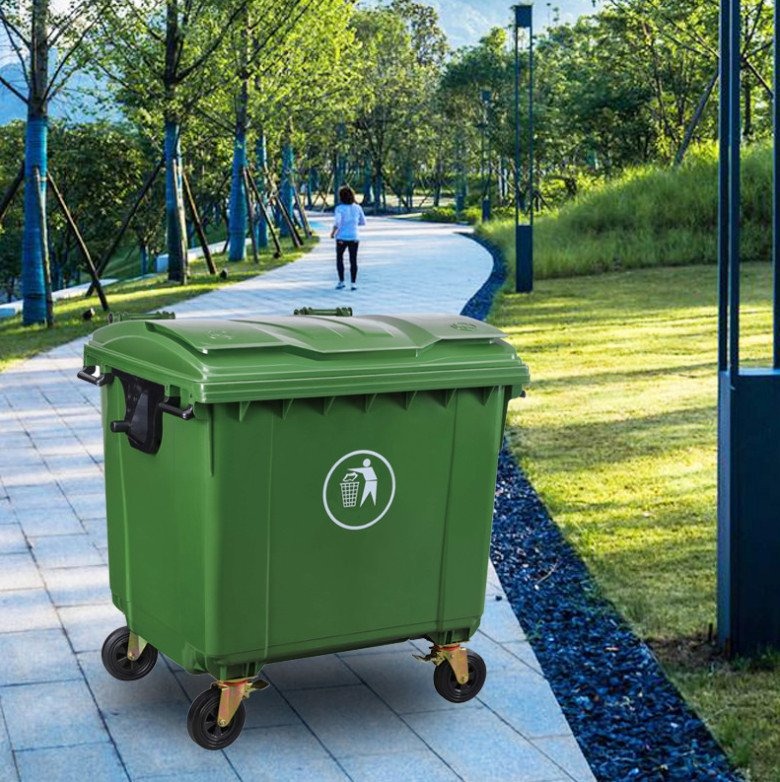 Thùng rác 660 lít nhựa HDPE