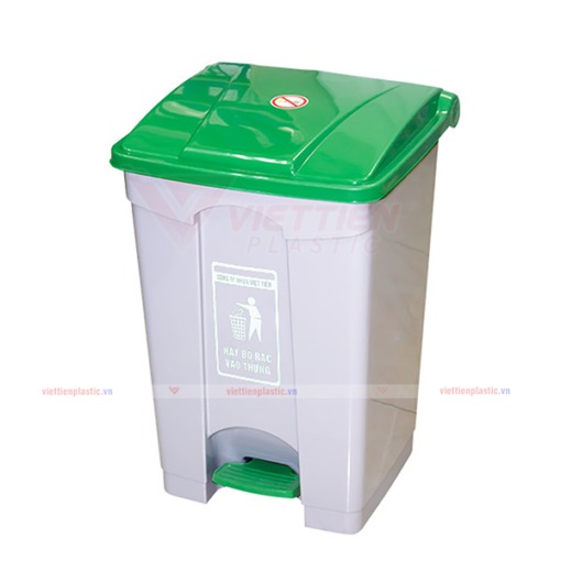 Thùng rác đạp chân 70 lít có thiết kế nắp đậy tiện lợi