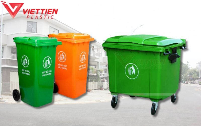 Thùng rác công cộng ngoài trời bằng nhựa HDPE