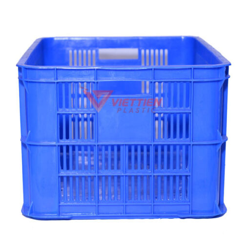 Thùng nhựa rỗng hs004 xanh dương mặt dọc