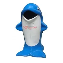 Thùng đựng rác hình cá heo