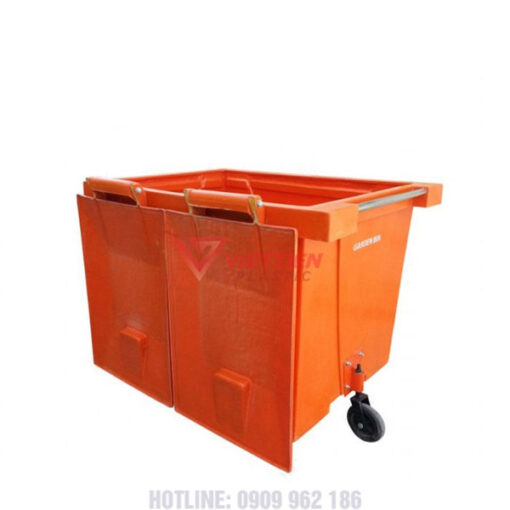 thùng rác composite 1000 lít nắp mở