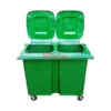 Thùng rác nhựa đôi 660 lít