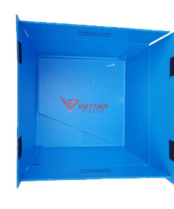 thùng nhựa danpla nắp gập gắn card