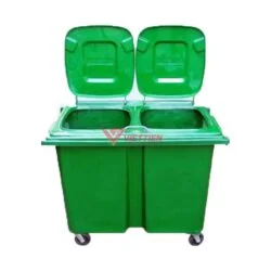 Thùng rác nhựa đôi 660 lít