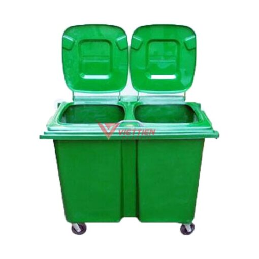 Thùng rác nhựa đôi 660 lít