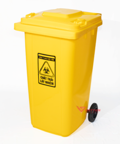 thùng rác y tế 240l màu vàng