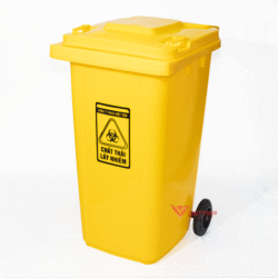thùng rác y tế 240l màu vàng