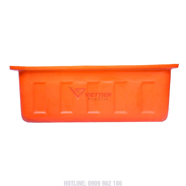 mặt ngang thùng nhựa 100l chữ nhật màu cam
