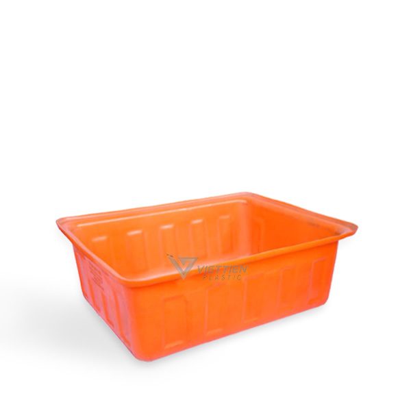 thùng nhựa chữ nhật 100 màu cam