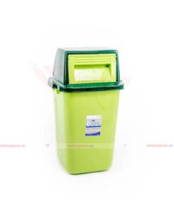 Thùng rác nắp lật lớn màu lá