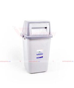 Thùng rác nắp lật lớn màu xám
