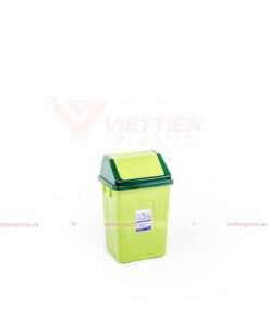 Thùng rác nắp lật nhỏ màu lá