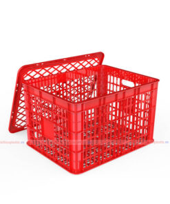sọt trái cây có nắp - đỏ