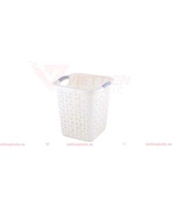 Sọt rác vuông nhí - trắng