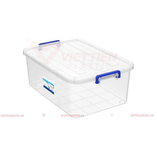 Thùng nhựa chữ nhật trong suốt 55 lít