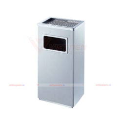 Thùng rác inox gạt tàn vuông