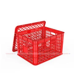 Sọt trái cây có nắp - đỏ