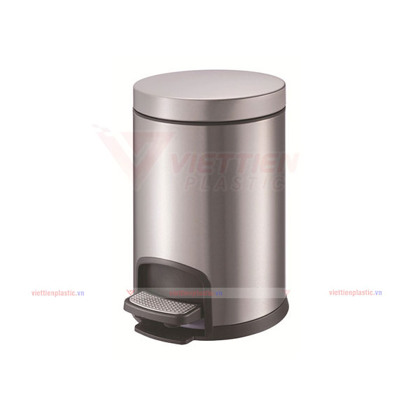 Thùng rác inox đạp chân 12 lít màu nâu nhạt