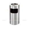 thùng rác inox tròn gạt tàn lớn