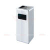 thùng rác inox vuông gạt tàn trung