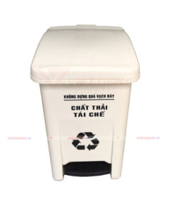 Thùng rác y tế đạp chân 15 lít màu trắng