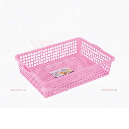 rổ-chữ-nhật-3t0-màu-hồng