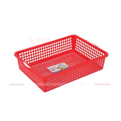 rổ-chữ-nhật-3t0-màu-đỏ