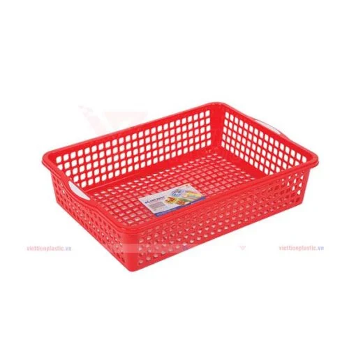 rổ-chữ-nhật-3t0-màu-đỏ