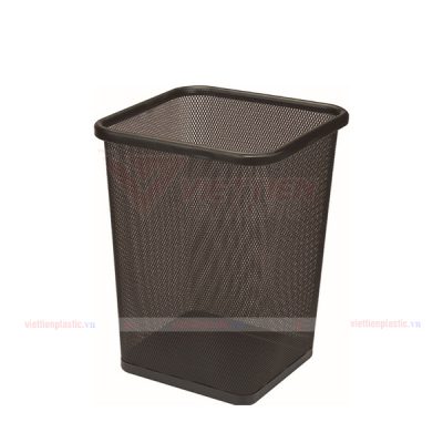 Sọt rác vuông inox màu đen