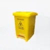 Thùng rác đạp chân y tế màu vàng 15 lít