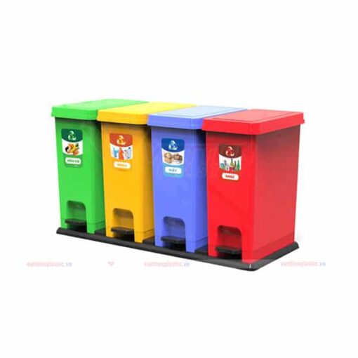 thùng rác phân loại 4 ngăn