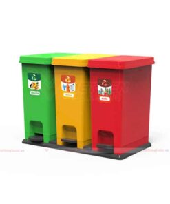 thùng rác nhựa phân loại 3 ngăn