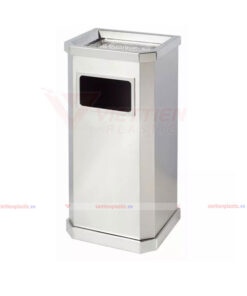 thung rac inox gat tan vuong - trang