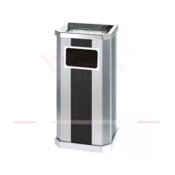 thùng rác inox gạt tàn vuông