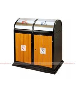Thùng rác inox phân loại 2 ngăn