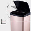 thùng rác inox chữ nhật đạp chân 20L cơ chết nắp mở