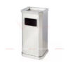 thùng rác inox gạt tàn vuông YH 10A bạc