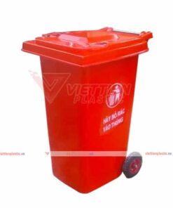 thùng rác composite 240 lít màu đỏ