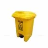 thùng rác y tế 60 lít đạp chân màu vàng