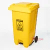 thùng rác y tế đạp chân 240 lít màu vàng