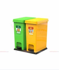 thùng rác 2 ngăn phân loại theo nguồn