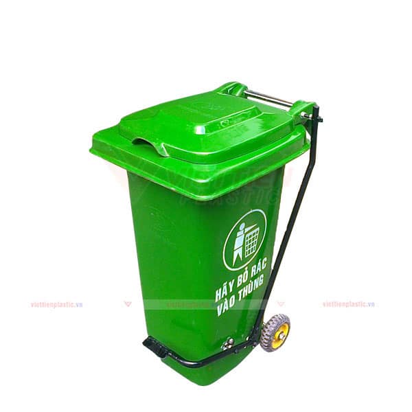 thùng rác composite 240 lít đạp chân