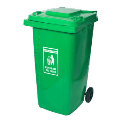 thùng rác công cộng 240l xanh lá