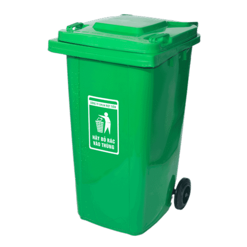 thùng rác công cộng 240l xanh lá