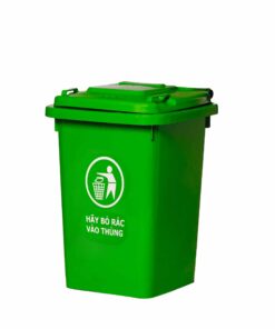 thùng đựng rác công nghiệp 60 lít màu xanh lá