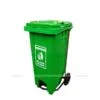 thùng rác nhựa 120 lít đạp chân xanh lá